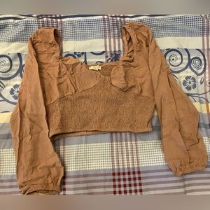 PacSun long sleeve elegant crop top